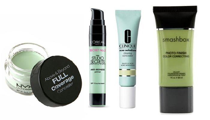 corrector verde para pieles sensibles y secas