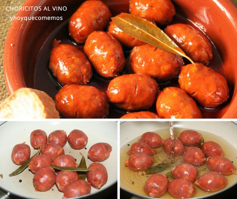 choricitos al vino receta