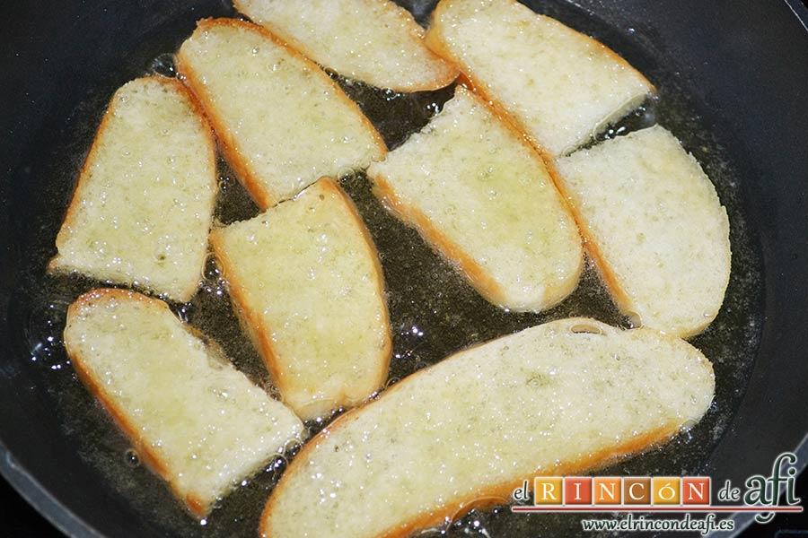 Sopa de espárragos verdes, freír hasta que esté doradito