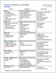 calendario diario semanal mensual tareas del hogar excel