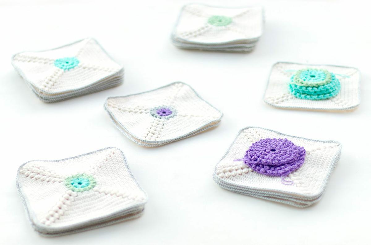 Cómo hacer tu primera colcha de ganchillo - Ordenando, visto en "I am a Mess Blog"