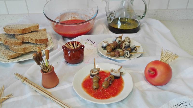 Recetas españolas banderillas de anchoa