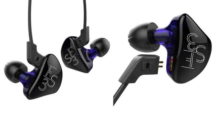 KZ-ES3 auriculares desmontables in-ear de alta fidelidad HiFi convertibles en cascos inalambricos por bluetooth