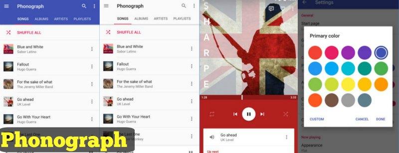 aplicación de música Phonograph