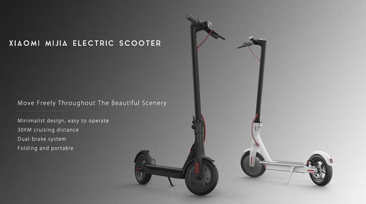 análisis del Xiaomi m365 mijia scooter o patinete eléctrico, vehiculo que alcanza los 25 km/h con una autonomia de 30 km fabricado en aluminio y con ruedas hinchables especificaciones técnicas precio y opinión