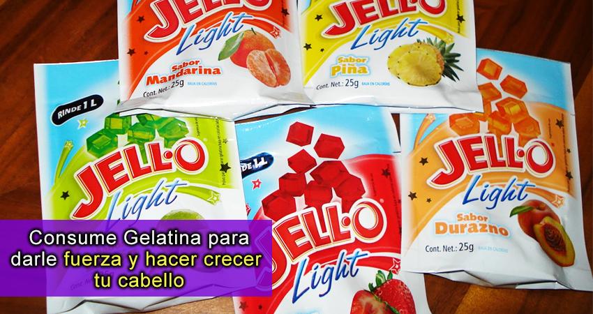 Gelatina sin sabor para el cabello