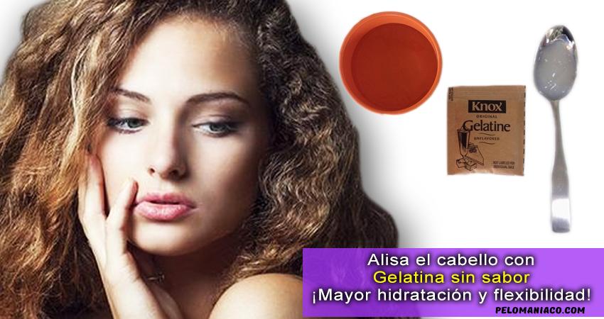 Gelatina sin sabor para el cabello seco y dañado