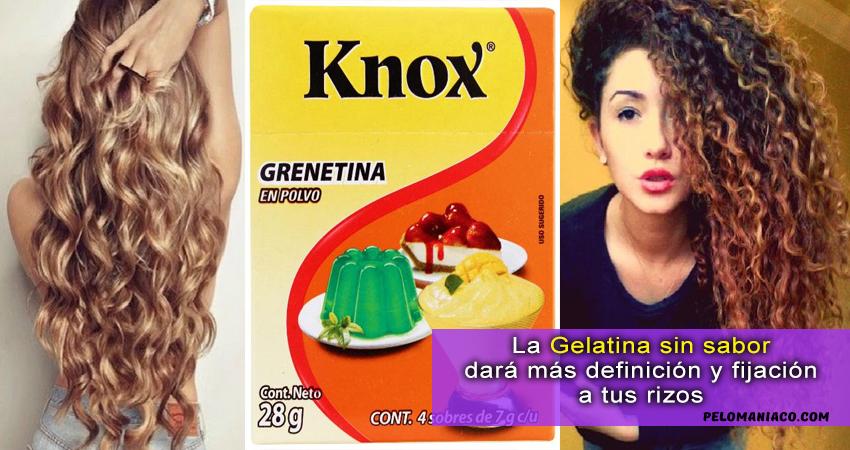 Gelatina sin sabor para el cabello rizado rizos