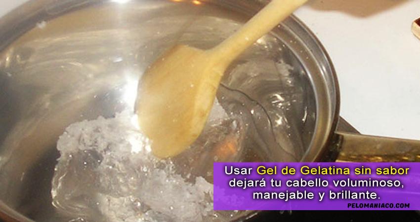 Gel de Gelatina sin sabor para el cabello