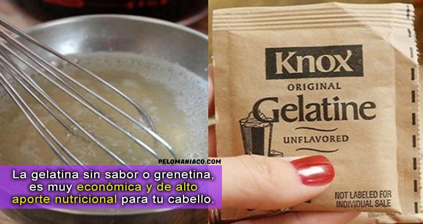 Gelatina sin sabor para el cabello o grenetina Knox Pelomaniaco 2