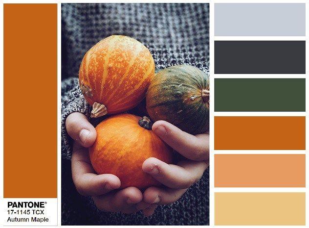 Pantone AUTUM MAPLE tendencia otoño moda