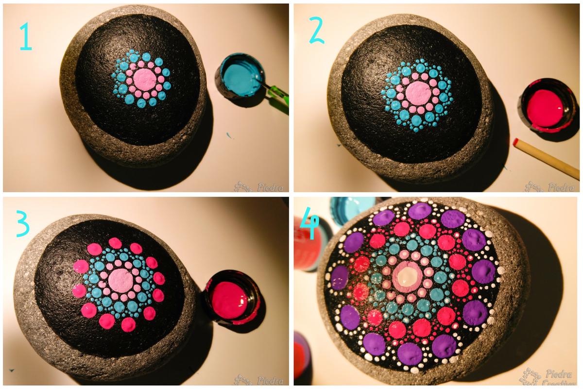 Paso a paso mandala en piedra