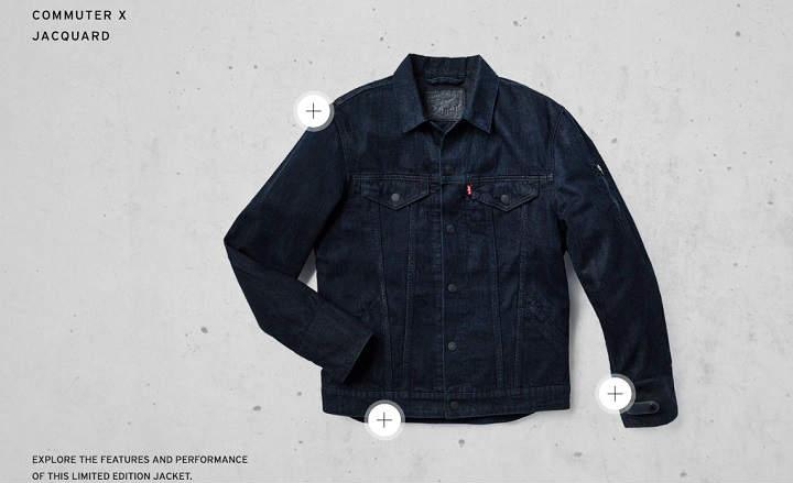 Levis® Commuter™ Trucker Jacket with Jacquard™ by Google chaqueta vaquera smart