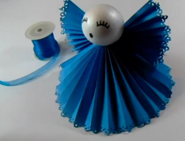 paso 12 para elaborar un angel de navidad