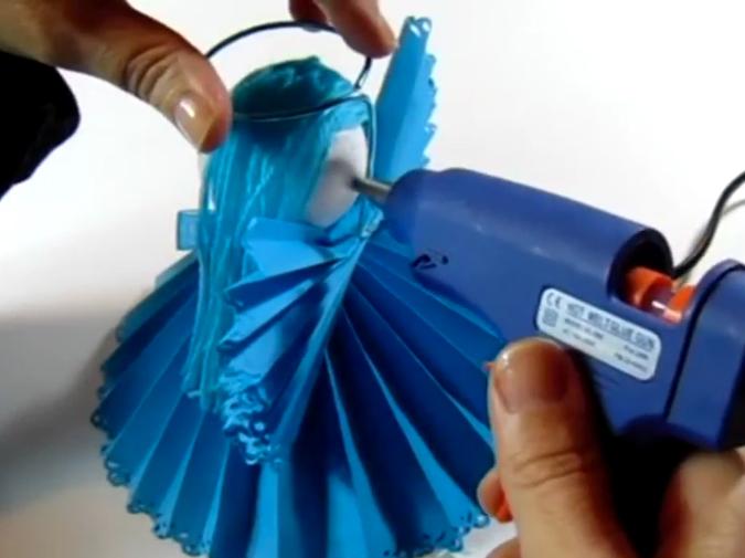 paso 14 para elaborar un angel de navidad