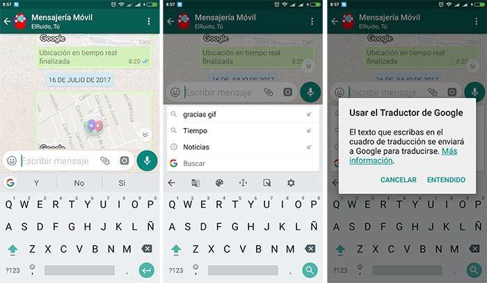 Gboard te escribe mensajes traducidos en WhatsApp para Android