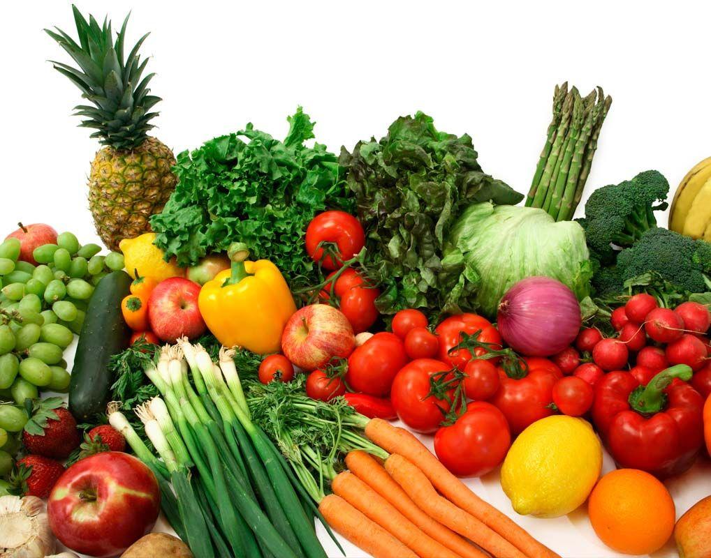 color de las frutas y vegetales
