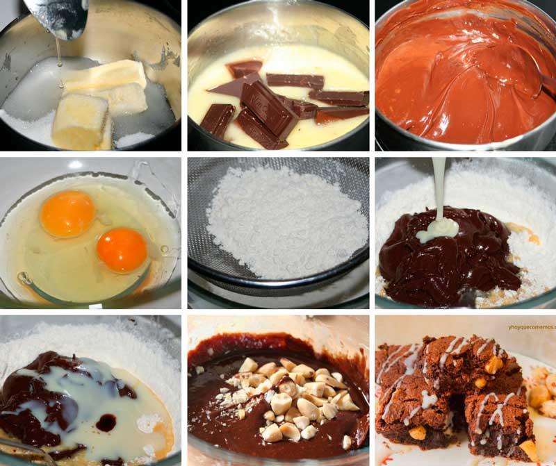 brownie-de-chocolate,-leche-condensada-y-nueces-de-brasil-receta