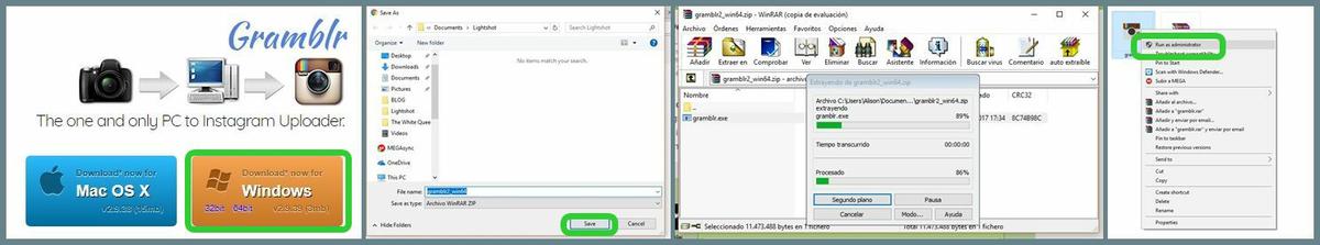 Como descargar gramblr