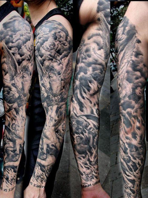 tatuajes de angeles y demonios 2 - +60 tatuajes de demonios diseños impresionantes que te encantaran
