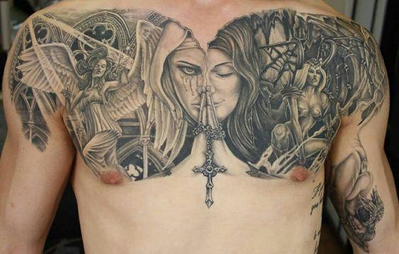 tatuajes de angeles y demonios 4 - +60 tatuajes de demonios diseños impresionantes que te encantaran