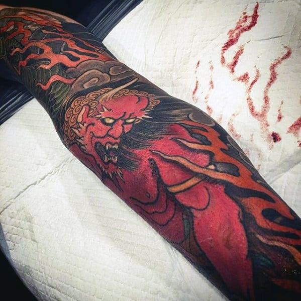 tatuajes de demonio oni 4 - +60 tatuajes de demonios diseños impresionantes que te encantaran