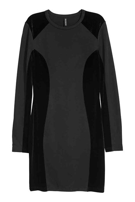 Vestido negro de punto