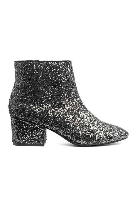 Botín brillante plata