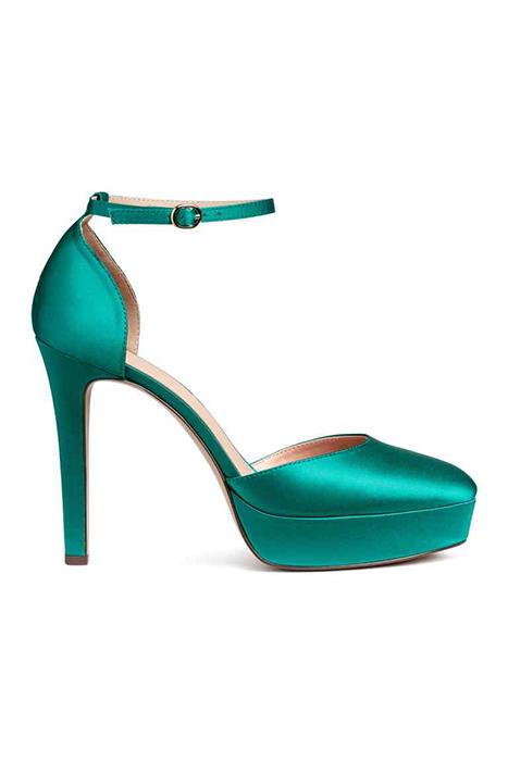 Sandalia plataforma verde