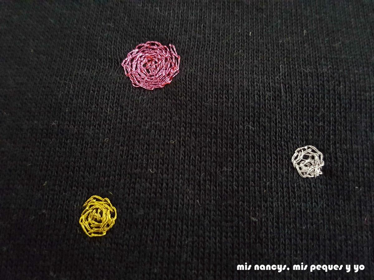 mis nancys, mis peques y yo, tutorial aplique en sudadera "en el espacio", detalle bordado