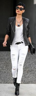 Looks con jeans blancos