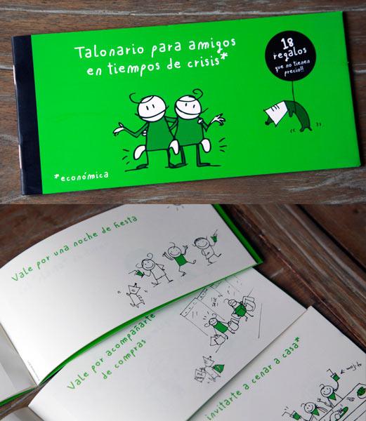 regalo original y personalizado para amigos: talonario con cupones canjeables por favores