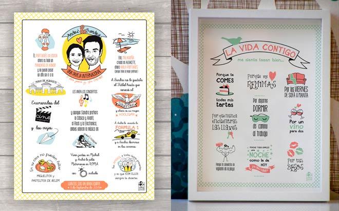 regalo personalizado para navidad: cuadro con infografia a medida