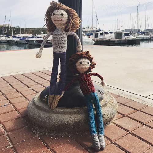 muñecas de ganchillo personalizadas, idea de regalo navideño