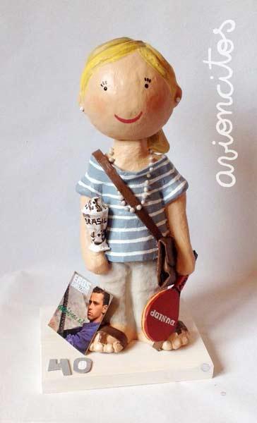 muñeca de papel maché personalizada ideal como regalo de navidad