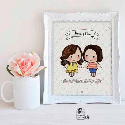 idea-regalo-navidad-cuadro-retrato-dibujo-animado-personalizado