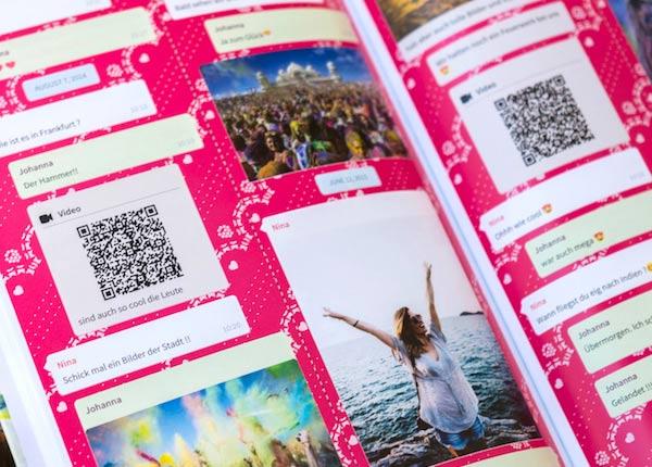 regalo personalizado para navidad: libro whatsapp con vídeos y mensajes de audio