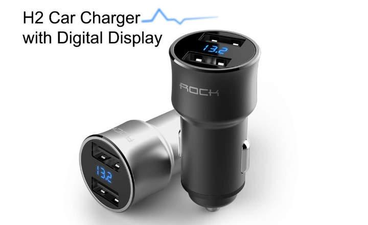 ROCK H2 cargador USB para el coche con carga rapida 01