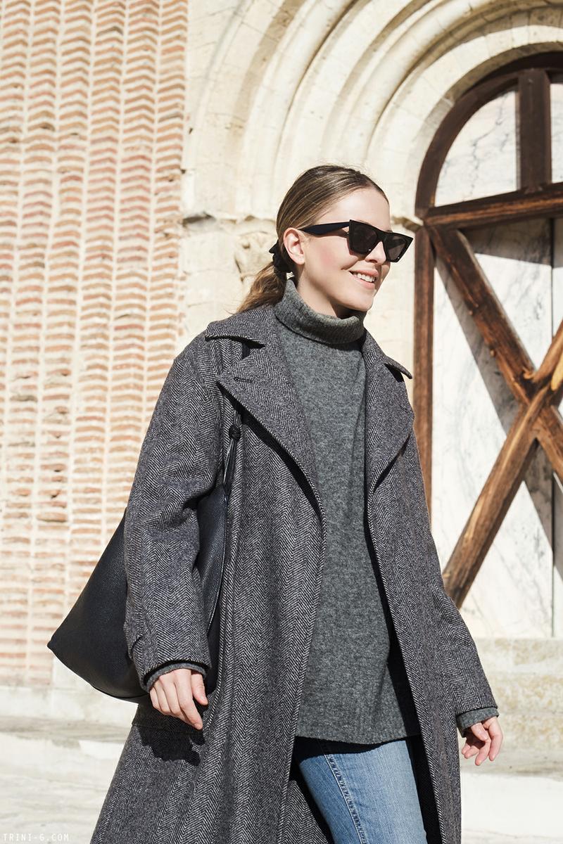 Trini |Max Mara coat Balenciaga turtleneck Celine Bam Bam boots