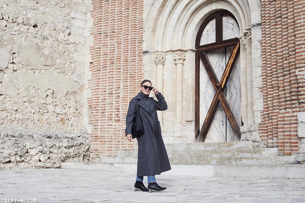 Trini |Max Mara coat Balenciaga turtleneck Celine Bam Bam boots