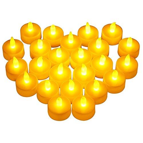 VicTsing 24 Velas LED, Tiene una Autonomía de 100 Horas y las Velas son de 4cm de Diámetro y 2cm, Tendrán un Ambiente Adecuado y Elegante para la Celebración Estacional y del Festival
