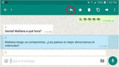 responder a un mensaje wassap
