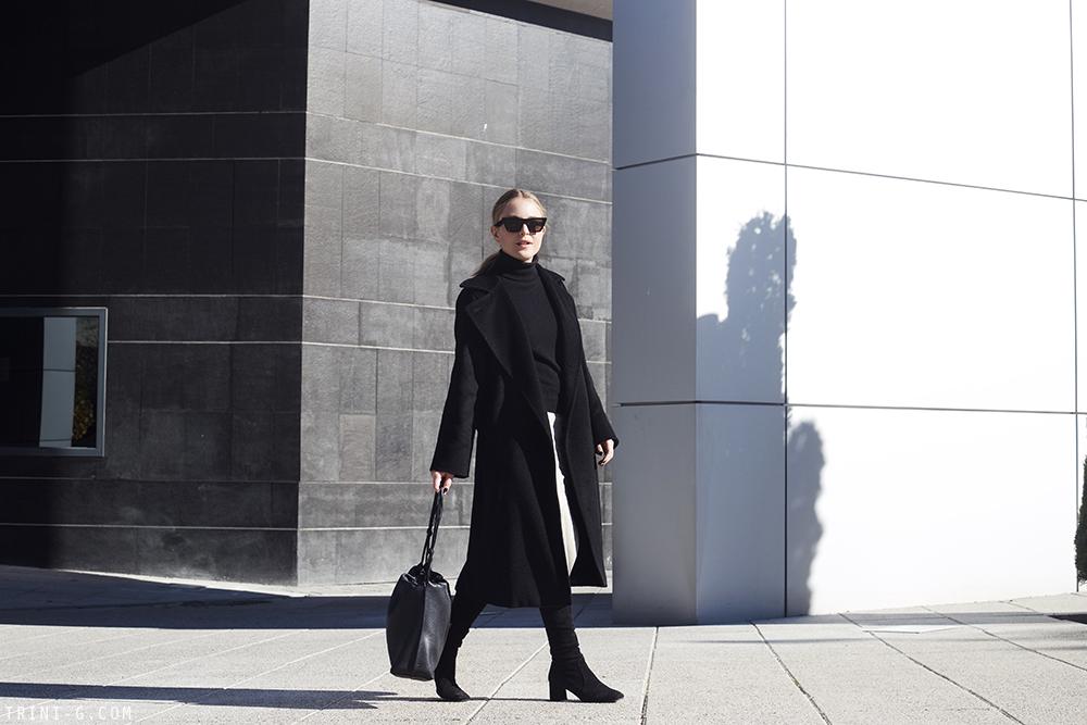 Trini | Acne Studios skirt Prada boots