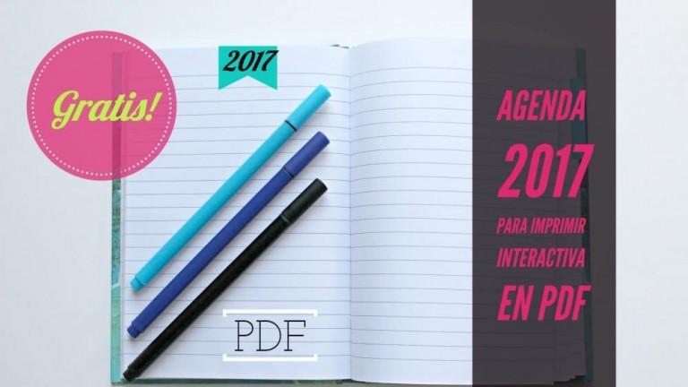 agenda 2017 gratis para imprimir pdf e interactiva