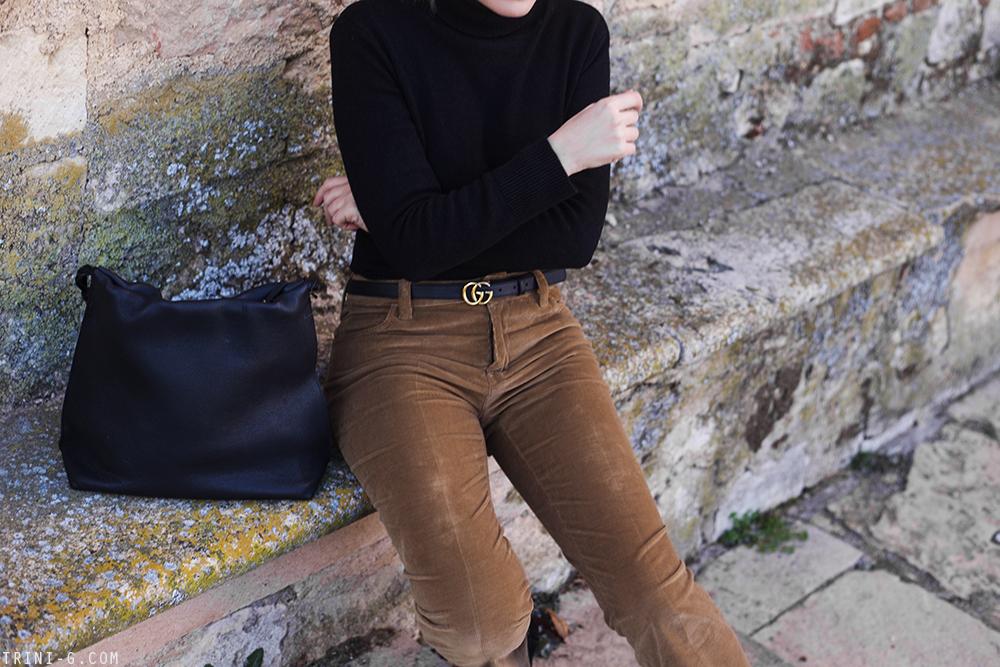 Trini |Prada corduroy pants Prada boots