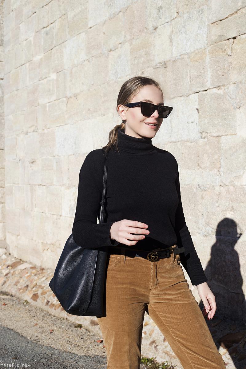 Trini |Prada corduroy pants Prada boots