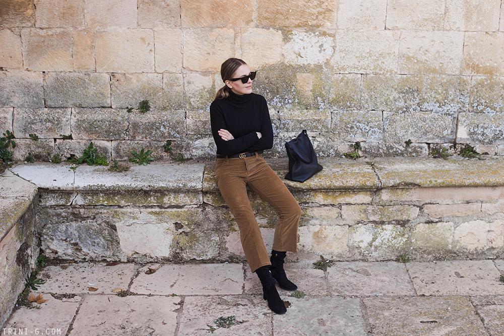 Trini |Prada corduroy pants Prada boots