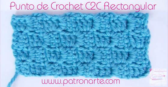 Punto de Crochet C2C rectangular