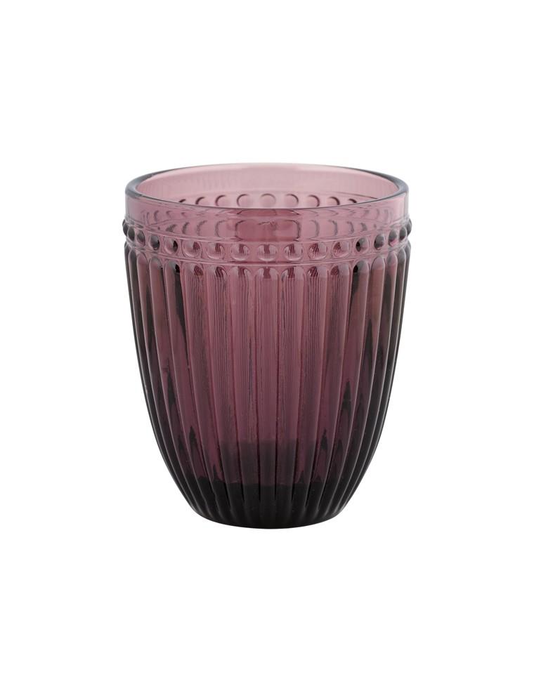 Vaso De Cristal Labrado Plum Green Gate
