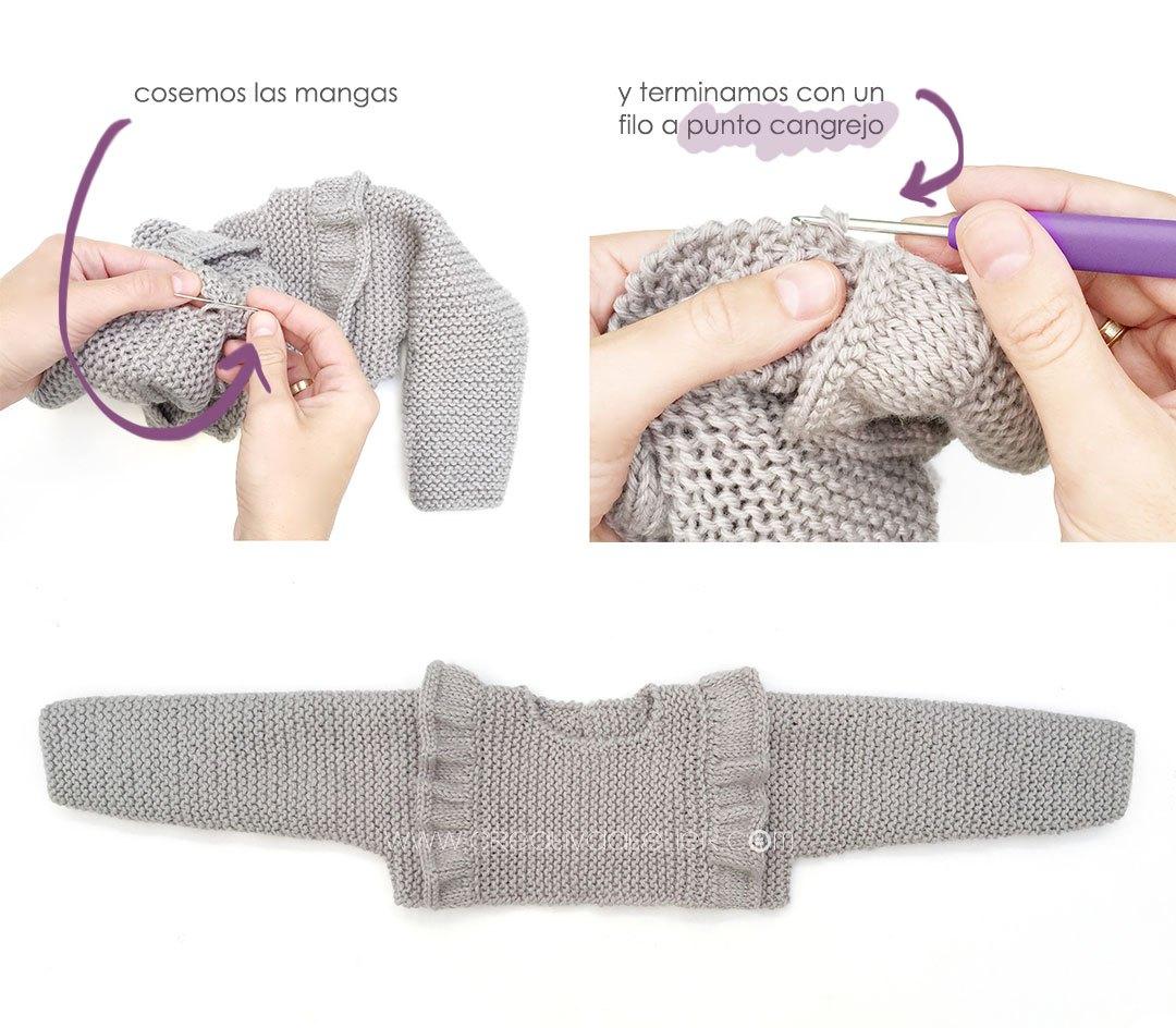 Cómo hacer un vestido de punto y tela combinado de bebé DIY - Tutorial y Patrón